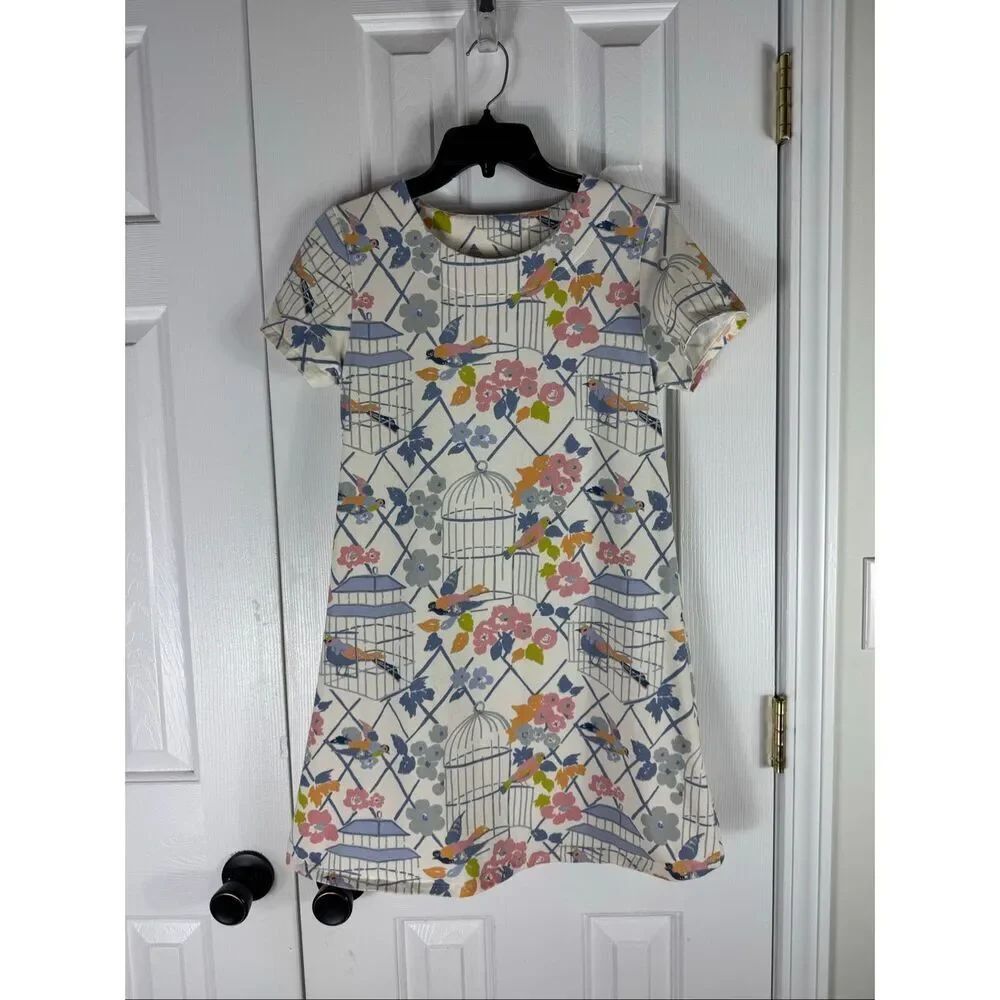 Spartina 449 Birdcage Floral Print Shift Womens Dress Size Small